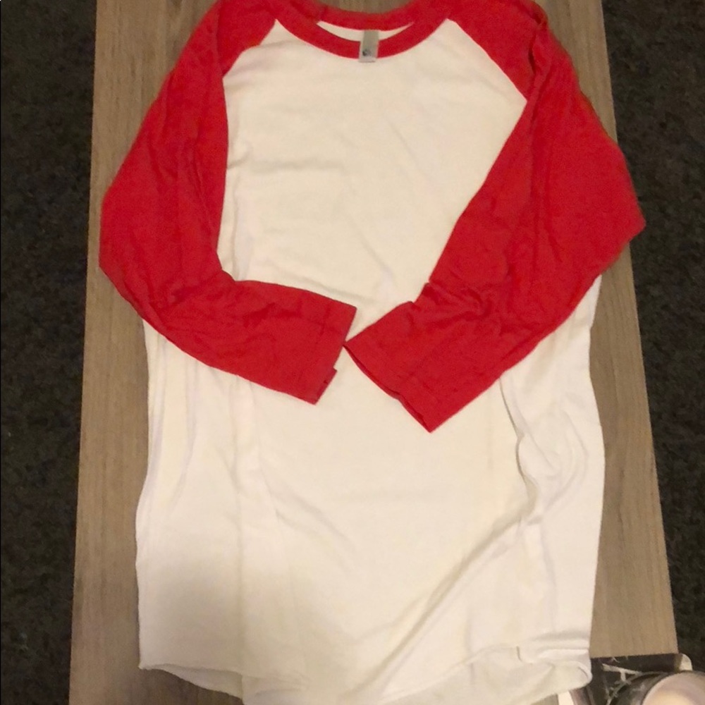 American apparel baseball tee
